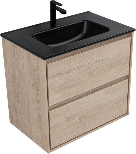Тумба под раковину Aquanet Милан 00336383 70х45х64 подвесная цвет светлое дерево - фото 3