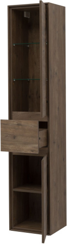 Шкаф-пенал Aquanet Милан 00339958 35х33х175 подвесной цвет темное дерево - фото 2