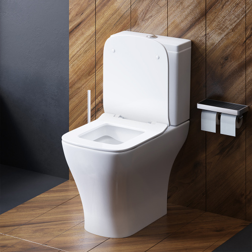 Унитаз напольный с бачком Damixa Titan DX78C8600SC белый с сиденьем микролифт безободковый каскадный смыв - фото 4