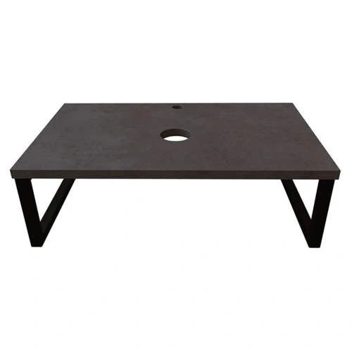 Столешница 1MarKa Grunge Loft У85838 100х48 накладная цвет бетон темно-серый - фото 5