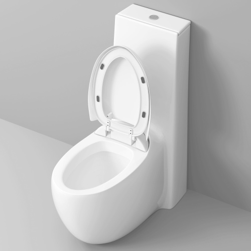 Унитаз напольный с бачком Grossman Solis GR-4424 белый с сиденьем микролифт безободковый каскадный смыв - фото 4