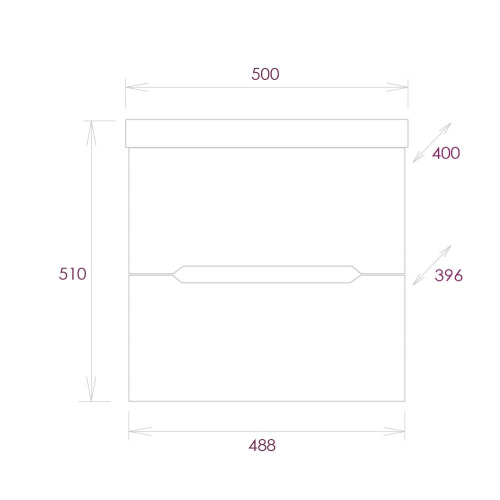 Тумба под раковину Onika Айленд 105021 48х40х47 подвесная - фото 3