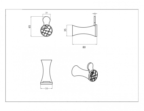 Крючок CeramaLux Virginia 94301A - фото 2