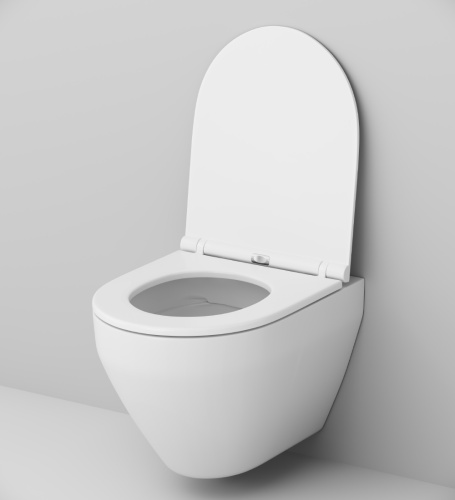 Чаша унитаза подвесная Am.Pm Spirit V2.0 C701700WH цвет белый глянцевый без сиденья безободковая душевой смыв - фото 5