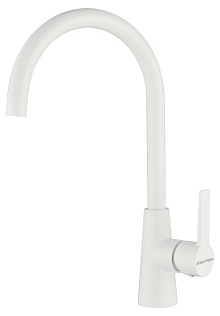 Смеситель для кухни Paulmark HOLSTEIN Ho212065-431 на раковину белый матовый