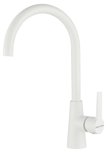 Смеситель для кухни Paulmark HOLSTEIN Ho212065-431 на раковину белый матовый