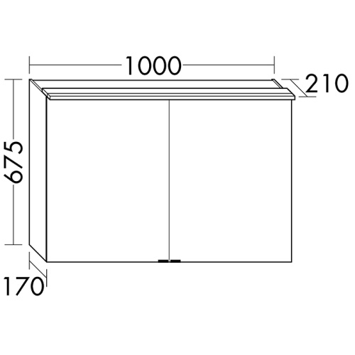 Зеркало-шкаф Burgbad Yumo SPIY100 F3193 100х21х67 подвесной цвет белый глянцевый/серый антрацит - фото 2
