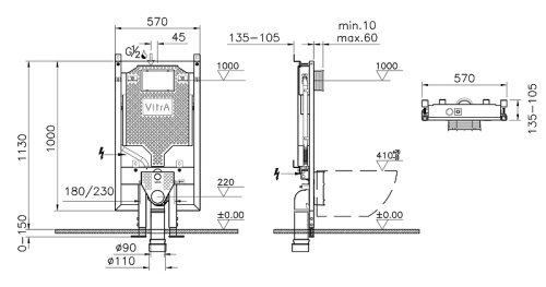 Инсталляция для унитаза Vitra Vpro 765-5800-01 - фото 3