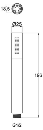 Душевая лейка BelBagno CARIN CAR-D1C-CRM округлая - фото 2