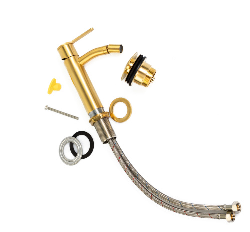 Смеситель Emmevi Filobrass 85004/ORS на биде золото брашированное - фото 4