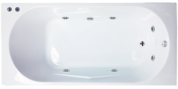 Ванна акриловая гидромассажная Royal Bath TUDOR RB407701ST 169х75 пристенная прямоугольная с каркасом