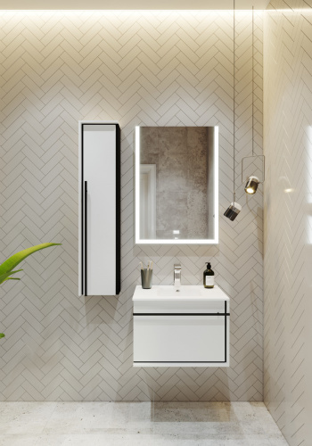 Шкаф-пенал Roca Aneto 7857467806 23х20х120 подвесной цвет белый - фото 5