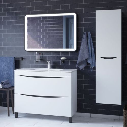 Тумба с раковиной Iddis Cloud CLO10WFi95K 100х50 напольная цвет белый - фото 4