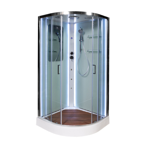 Душевая кабина AvaCan A01LED+GMKN 100х100 четверть круга с крышей ориентация универсальная - фото 3