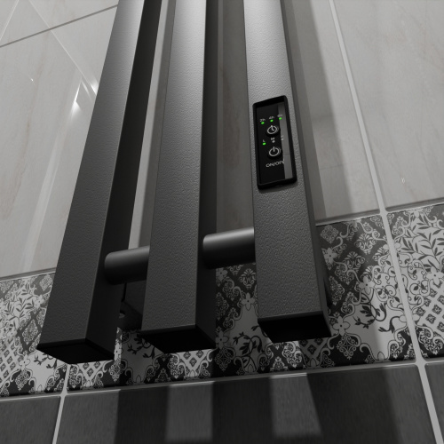 Полотенцесушитель Маргроид Inaro3v профильный Inaro3v-12012-1081-7024 15х120 электрический графитовый серый - фото 5