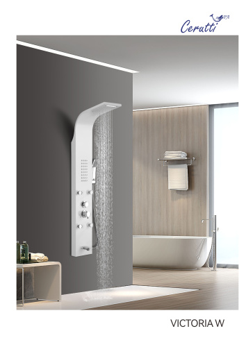 Душевая панель Cerutti SPA CT9979 прямоугольная настенная