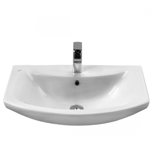 Раковина керамическая Onika Балтика 1WH207776 72х44 накладная цвет белый 1 отверстие под смеситель - фото 3