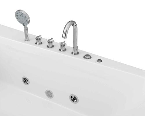 Ванна акриловая гидромассажная Grossman GR-17095-1L 170х95 пристенная асимметричная с ножками - фото 3