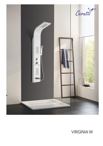 Душевая панель Cerutti SPA CT9990 прямоугольная настенная