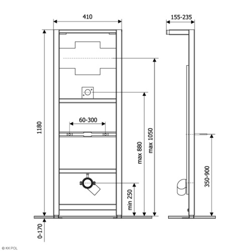 Инсталляция для биде KK POL Base ZPO/711/0/K - фото 2