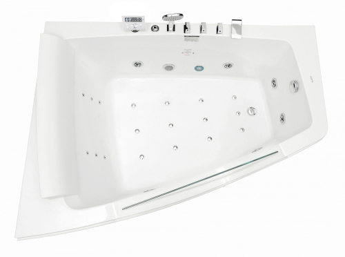 Ванна акриловая гидромассажная Gemy G9056 K L 170х130 пристенная асимметричная с каркасом - фото 3