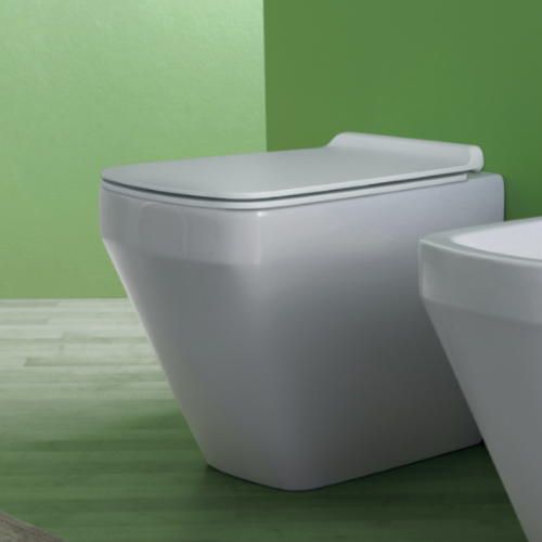 Чаша унитаза приставная Simas Baden Baden BB01bi цвет белый без сиденья безободковая душевой смыв