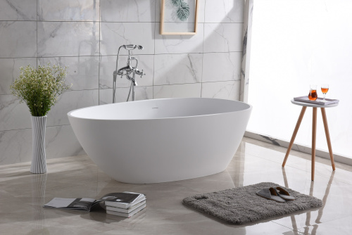 Ванна из искусственного камня Timo RALI RALI1500 150х78 отдельностоящая овальная - фото 4