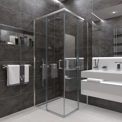 Душевой уголок Veconi Rovigo RV47-100-01-C4 100х100 стекло прозрачное профиль хром глянцевый без поддона