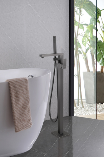 Смеситель ABBER Daheim AF8215NG напольный никель - фото 2