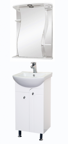 Зеркало-шкаф Misty Зеркала-шкафы Э-Лиа02055-01СвЛ 55х25х72 подвесной цвет белый - фото 2