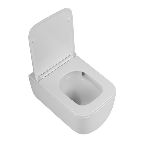 Унитаз подвесной BelBagno LUCE BB076CH-TOR/SC белый с сиденьем микролифт безободковый смыв торнадо - фото 2