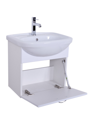 Тумба с раковиной Orange Лайт LRA-50TUW+RA 52х42х52 цвет белый - фото 4