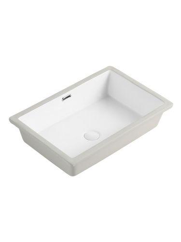 Раковина из сантехнического фарфора Orange B02-600W 60х40 встраиваемая цвет белый