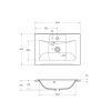 Раковина из искусственного камня BelBagno BB650/450-LV-MR-PR 70х50 накладная цвет белый 1 отверстие под смеситель