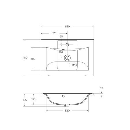 Раковина из искусственного камня BelBagno BB650/450-LV-MR-PR 70х50 накладная цвет белый 1 отверстие под смеситель