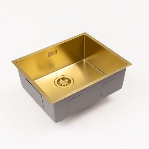 Кухонная мойка Grandex Aqua 5011361 54х44 цвет золото поверхность матовая - фото 4
