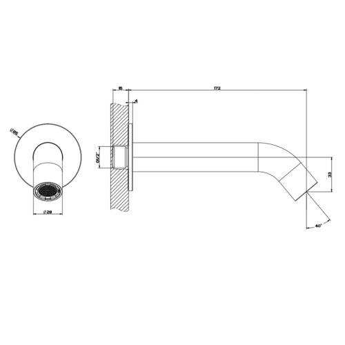 Излив для ванны Gessi GESSI 316 54008#239 нержавеющая сталь - фото 2