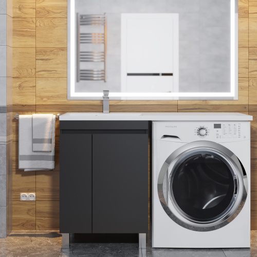 Тумба с раковиной Uperwood Magenta 51930205158 120х50х80 цвет черный матовый - фото 3