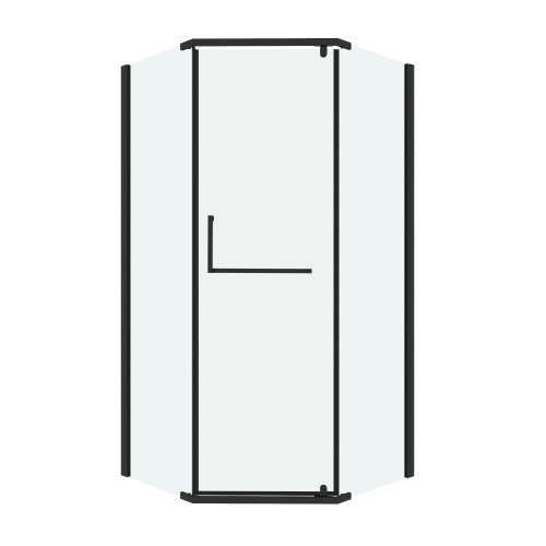 Душевой уголок Grossman Pragma 302.K33.03.1010.21.00 100х100 стекло прозрачное профиль черный матовый без поддона