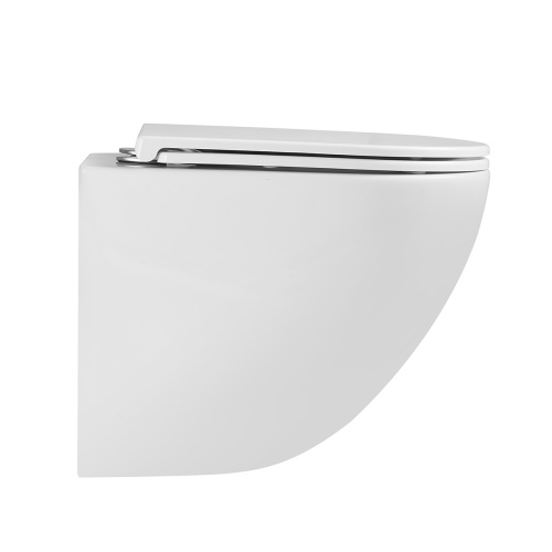 Унитаз подвесной LeMark Glazer 9614003 белый с сиденьем микролифт безободковый смыв торнадо - фото 3