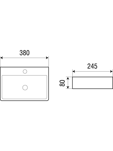 Раковина из санфаянса WeltWasser WW SK 10000003881 38х25 подвесная цвет белый глянцевый - фото 3