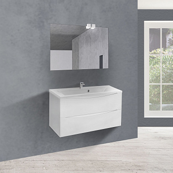 Тумба под раковину Vincea Mia VMC-2MA900GW 89х50х44 подвесная цвет серый