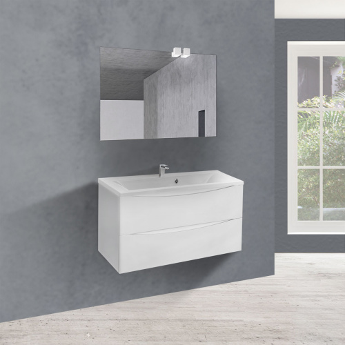 Тумба под раковину Vincea Mia VMC-2MA900GW 89х50х44 подвесная цвет серый