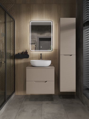 Тумба с раковиной Orange Line Li-60TuLMDF+B05-480W 61х46х70 - фото 5