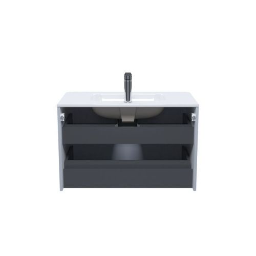 Тумба с раковиной IDDIS Edifice EDI80L0i95K 80х47х50 подвесная цвет серый - фото 5