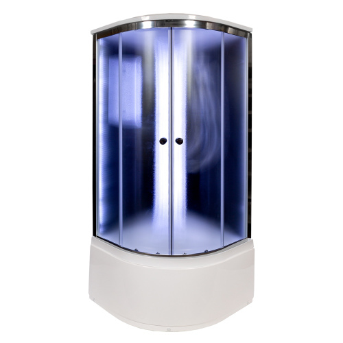 Душевая кабина AvaCan B10SLEDBLACK 100х100 четверть круга с крышей ориентация универсальная - фото 2