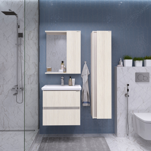 Шкаф-пенал Grossman Юнит 208015 30х25х135 подвесной цвет кадена лайт - фото 3