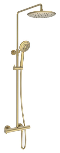 Душевая стойка Vincea Desire VSFS-1D0TBG настенная цвет брашированное золото с термостатом - фото 2
