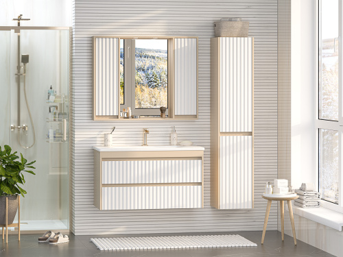 Зеркало-шкаф Brevita Balaton BAL-04100-03-01 98х14х80 подвесной - фото 5