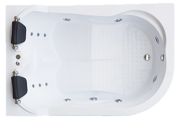Ванна акриловая гидромассажная Royal Bath NORWAY RB331100CM-L 180х120 пристенная асимметричная с каркасом